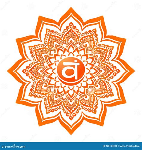 Chakra Vector Illustration Sacral Chakra Symbol For Logo Yoga Healing