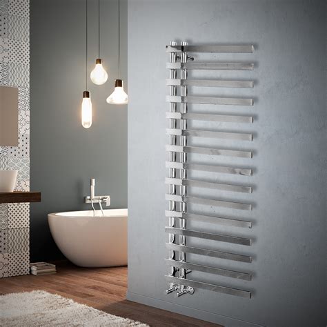 Modern White Chrome Bathroom Heated Warmer Designer Towel Rail Radiator