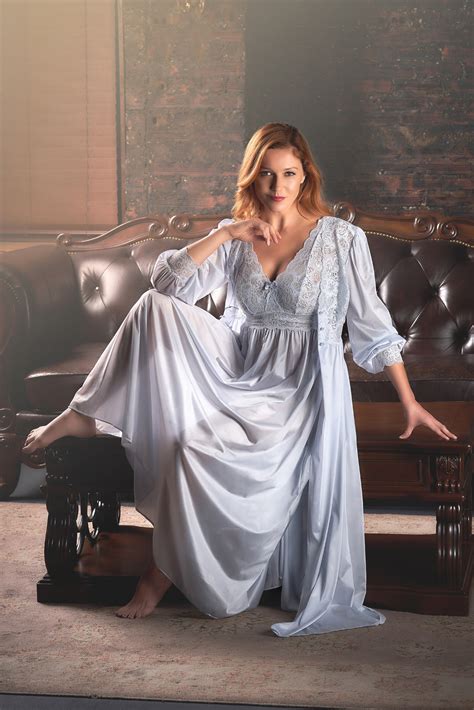 Peignoir Set Nightgown And Robe Wedding Night Lingerie