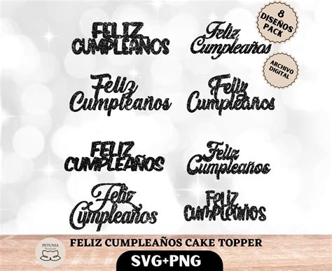 Happy Birthday Cake Topper Cake Topper Svg Bundle Digital File
