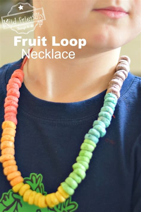 Make A Rainbow Fruit Loop Necklace A Fun Activity For Kids Kid
