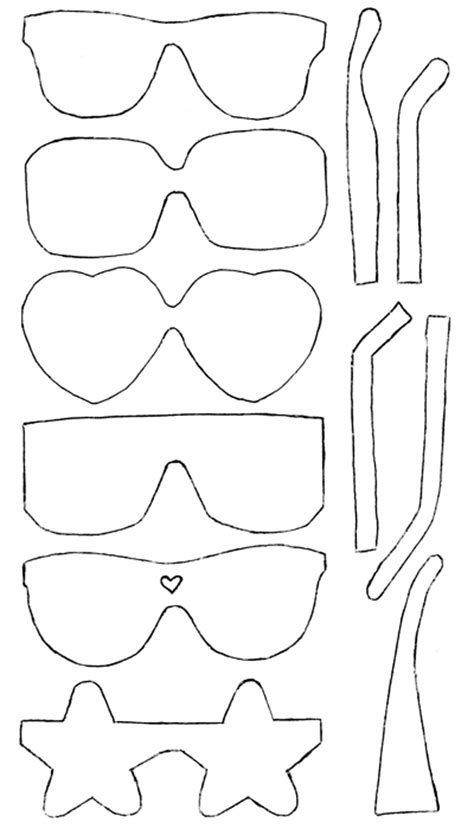 Coloring is a fun way to develop your creativity, your concentration and tons of free drawings to color in our collection of printable coloring pages! Sunglasses Outline Clip Art Sketch Coloring Page