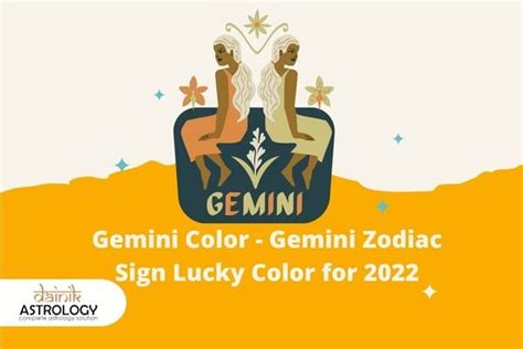 Gemini Color Gemini Zodiac Sign Lucky Color For 2022