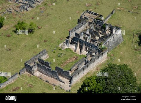 Ruins Of Kilwa Kisiwani Aerial View Lindi Region Tanzania Stock Photo