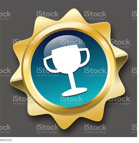 Golden Medal Or Icon With Award Symbol Stock Illustration Download