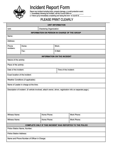 fire incident report form template sampletemplatess