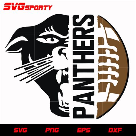 Panthers Football 2 Svg Nfl Svg Eps Dxf Png Digital File Svg Sporty