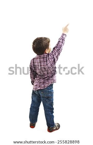 Actor picture actor photo kristina pimenova australia photos romance boy models studio logo kids fashion boy kids sports. Back View Little Boy Points Wall Stock Photo (Royalty Free ...