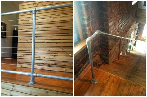 How do i build a railing from a black pipe? Cable Railing System on Kee Klamp Pipe Railing
