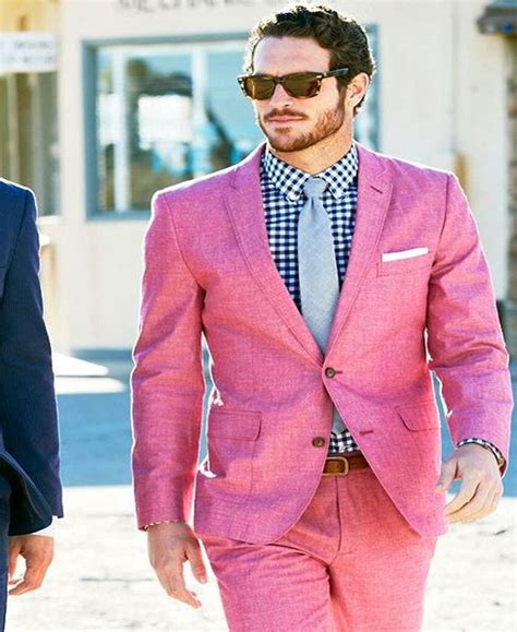 High Quality Pink Groomsman Suit Custom Made Man Suit 2psc Linen Groom