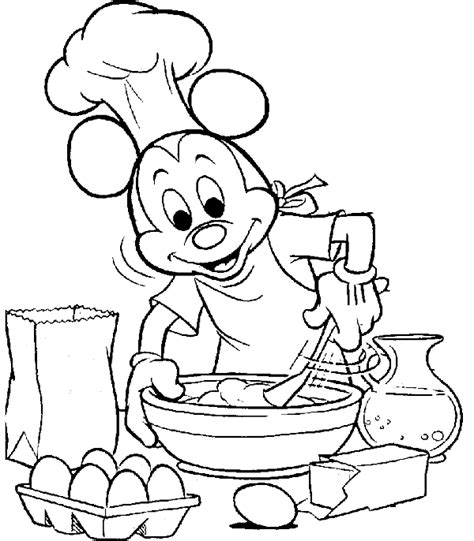 Mickey mouse thanksgiving dinner coloring page. Mickey Mouse Cooking To Celebrate Thanksgiving Day ...