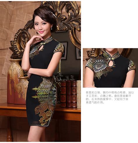 fabulous pattern short modern cheongsam qipao cheongsam and dresses women