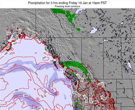 British Columbia Precipitation For 3 Hrs Ending Friday 05 Feb At 4am Pst