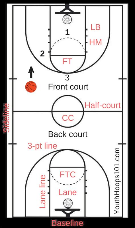 Basketball Court Layout Lines And Markings