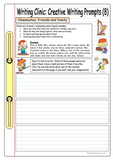 Writing Clinic: Creative Writing Prompts (8) - Friends, Classmates