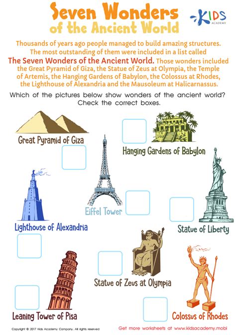 List Of 7 Ancient Wonders Of The World