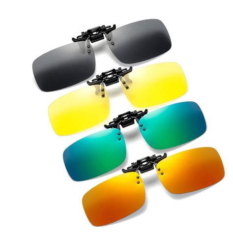 polarized clip on sunglasses driving night vision lens sun glasses male anti uva uvb for men