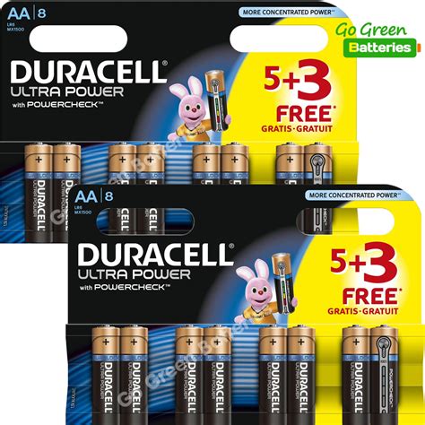 16x Duracell Aa Ultra Power Alkaline Batteries Duralock Lr6 Mx1500