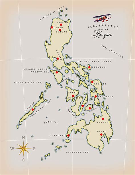 Philippine Luzon Illustrated Map