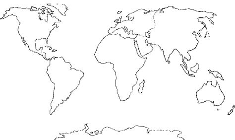 Blank World Map Continents