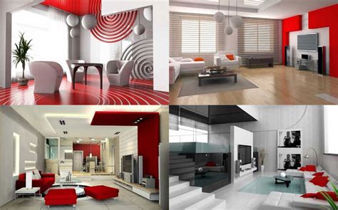 Home Design Interior Design Ideas Living Room Red And White Combination
