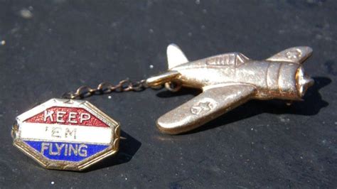 Wwii Enamel Keep Em Flying Pin With By Azulclaro On Etsy
