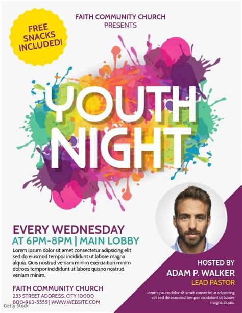 Youth Night Flyer Template Event Flyer Templates Flyer