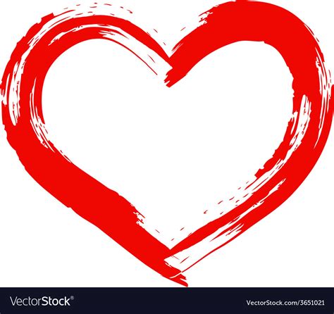 Dry Brush Painted Heart Royalty Free Vector Image