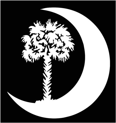 Sc Liberty Palm And Crescent Moon Moultrie Flag Palmetto Tree Etsy