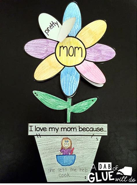 I love process art for kids. A Dab of Glue Will Do: Mother's Day Flower Gift