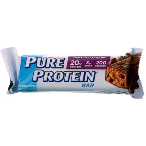 Pure Protein Chew Chocolate Chip Bar 6 Bars 176 Oz 50 G Each Iherb