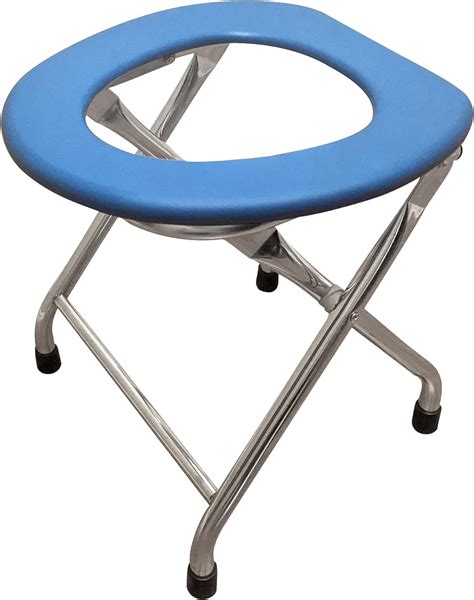Portable Camping Toilet Chair Folding Bedside Commode