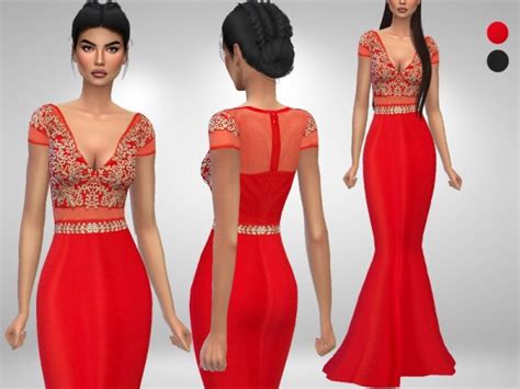 The Sims Resource Priyanka Prom Dress By Puresim • Sims 4 Downloads