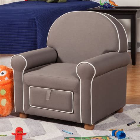 They're durable and simple to keep clean, plus they're lightweight. Kinfine Gray Kids Storage Chair - Kids Upholstered Chairs ...