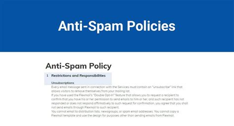 Anti Spam Policies Termsfeed