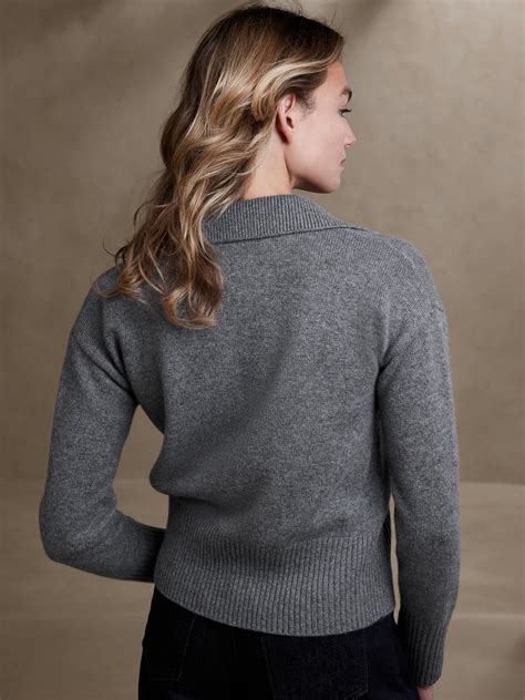 Luna Cashmere Sweater Polo Banana Republic