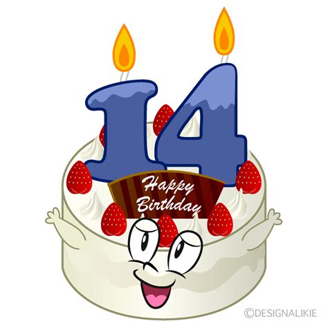 Free 14th Birthday Cake Cartoon Image｜charatoon