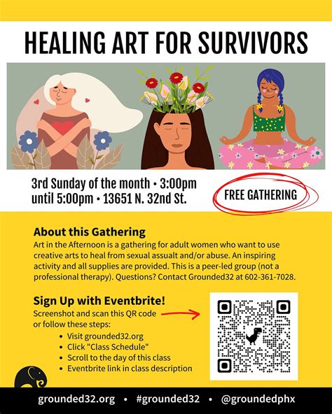 art in the afternoon creative healing for survivors of sexual assault grounded32 phoenix 16