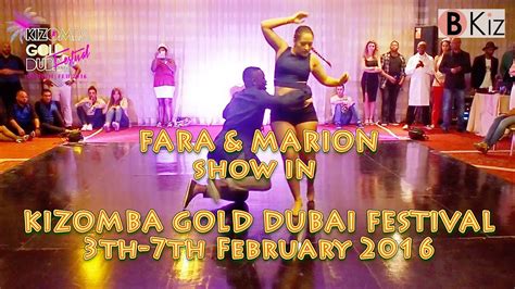 kizomba gold dubai festival 2016 fara and marion show youtube