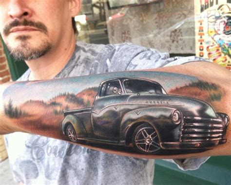 You'll also find masculine design ideas with cool engines and motor vehicle parts. 50 Best Free Car Tattoo designs and Ideas