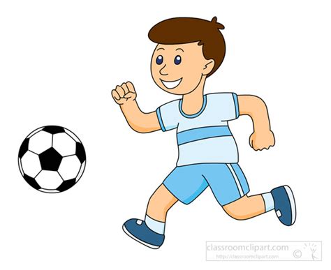 Soccer Clipart Clipart Soccer Player Running To Kick Ball 14