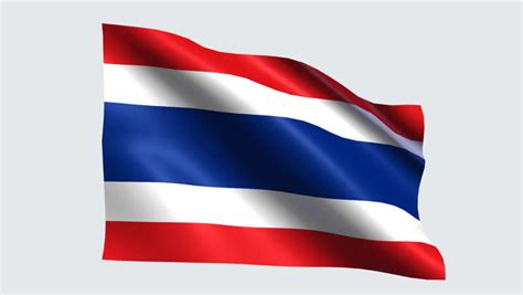 Thailand Shining Waving Flag Hd Loop Stock Footage Video 939229