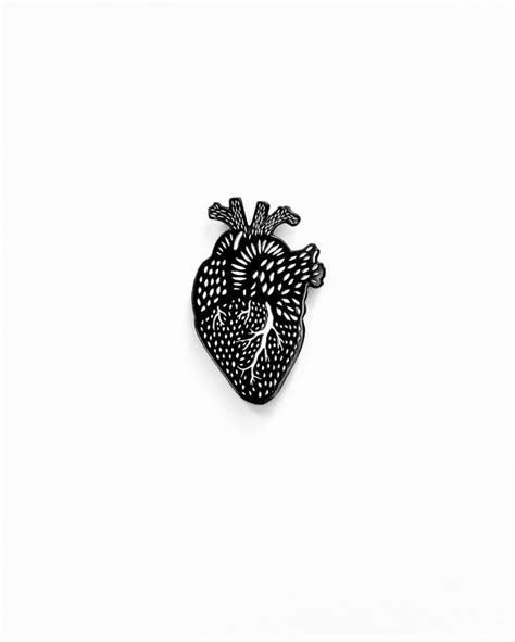 Anatomical Heart Enamel Pin Etsy Canada Heart Enamel Pin Enamel