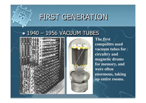 Punch cards, paper tape, and magnetic tape was used as input and output devices. 1st generation of computer vacuum tubes. COMPUTER. 2019-02-21