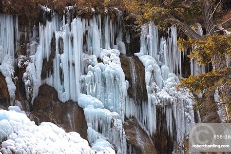 Nuorilang Waterfall At Jiuzhaigou Valleynational Stock Photo