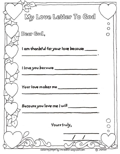 Coloring Pages For Kids By Mr Adron A Childs Love Letter To God