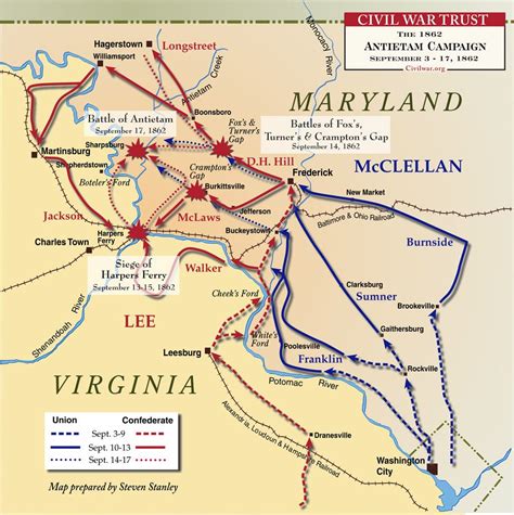 Civil War Battle Maps Antietam Battle Of American Civil War From W3