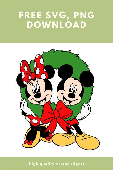 Free Mickey Minnie Christmas SVG PNG Files For Cricut | Disney