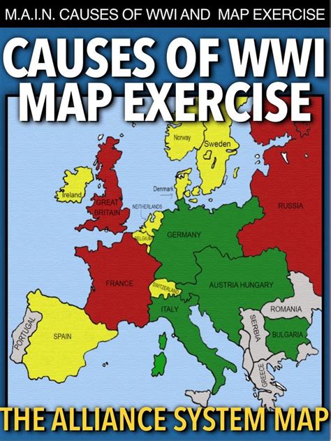 World War I Map Activity Main Causes Ww1 Artofit