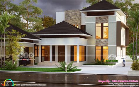 2250 Square Feet 4 Bedroom Villa Architecture Kerala Home Design And